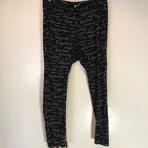 Harry Potter Wizard Spells Women's Leggings size 2 Fits s-m